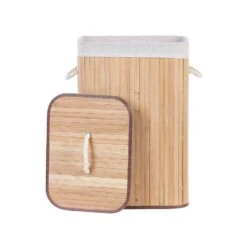 Beliani Mand KOMARI - Lichte Houtkleur Bamboehout -Beste Opslag Winkel 1000087134 0104