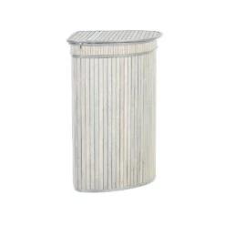 Beliani Mand BADULLA - Grijs Bamboehout -Beste Opslag Winkel 1000087135 0103