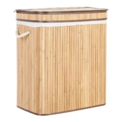 Beliani Mand KALTHOTA - Lichte Houtkleur Bamboehout