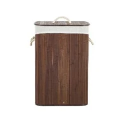 Beliani Mand KOMARI - Donkere Houtkleur Bamboehout -Beste Opslag Winkel 1000087137 0103