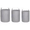 Beliani Mand ARCHA - Grijs Polyester 1 Beliani Mand ARCHA - Grijs Polyester -Beste Opslag Winkel 1000087694