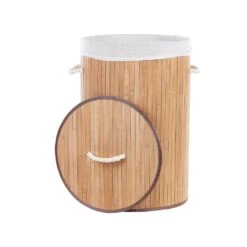 Beliani Mand SANNAR - Lichte Houtkleur Bamboehout -Beste Opslag Winkel 1000087699 0103