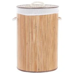 Beliani Mand SANNAR - Lichte Houtkleur Bamboehout