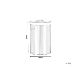 Beliani Mand SANNAR - Grijs Bamboehout 9 Beliani Mand SANNAR - Grijs Bamboehout -Beste Opslag Winkel 1000087707 0106