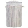 Beliani Mand SANNAR - Grijs Bamboehout 2 Beliani Mand SANNAR - Grijs Bamboehout -Beste Opslag Winkel 1000087707