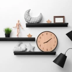 MISOU Wandplank Zwevend Fotoplank Boekenplank 2 Stuks Zwart 58x10x4cm MDF 8 MISOU Wandplank Zwevend Fotoplank Boekenplank 2 Stuks Zwart 58x10x4cm MDF -Beste Opslag Winkel 1000087722 0110