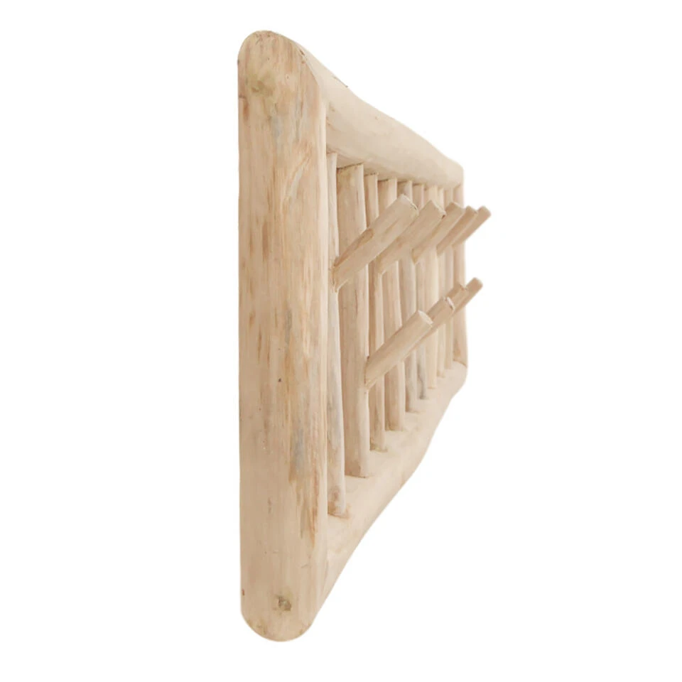 HSM Collection Kapstok Teak - 12 X30 Cm - Hout 5 HSM Collection Kapstok Teak - 12 X30 Cm - Hout - Afbeelding 3