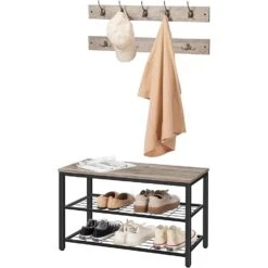 Ylumen Kapstok Set - 30 X46 Cm - Zwart Grijs -Beste Opslag Winkel 1000088125 0103