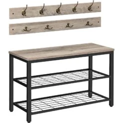 Ylumen Kapstok Set - 30 X46 Cm - Zwart Grijs