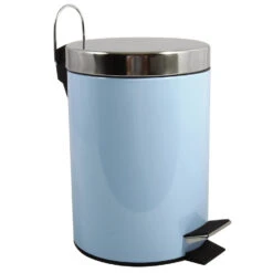 MSV Badkamer/toilet Pedaalemmer - Pastel Blauw - 3 Liter - 17 X 25 Cm