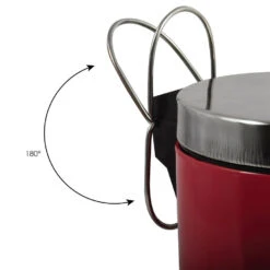MSV Badkamer/toilet Pedaalemmer - Rood - 3 Liter - 17 X 25 Cm -Beste Opslag Winkel 1000089294 0103