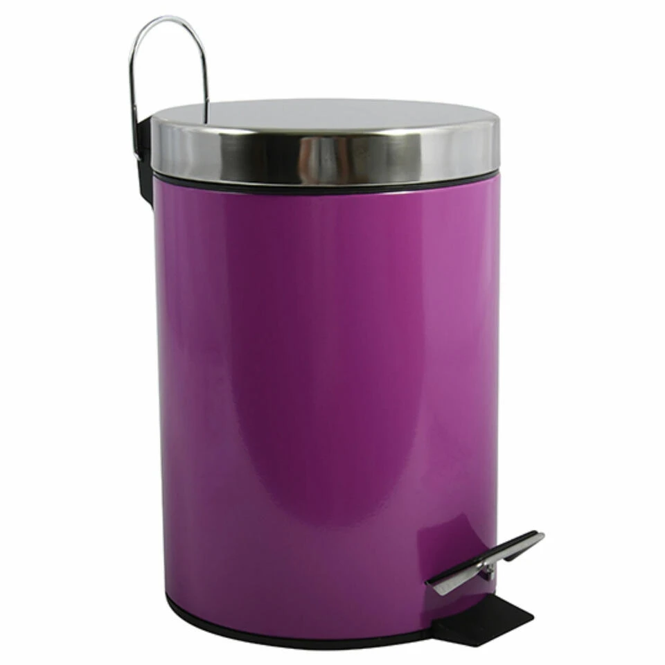 MSV Badkamer/toilet Pedaalemmer - Paars - 3 Liter - 17 X 25 Cm 3 MSV Badkamer/toilet Pedaalemmer - Paars - 3 Liter - 17 X 25 Cm