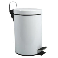MSV Badkamer/toilet Pedaalemmer - Wit - 3 Liter - 17 X 25 Cm