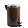 MSV Badkamer/toilet Pedaalemmer - Donkerbruin - 3 Liter - 17 X 25 Cm -Beste Opslag Winkel 1000090235