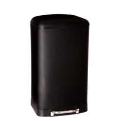 5Five Prullenbak/pedaalemmer - Zwart - Metaal - 30 Liter - 34 X 61 Cm