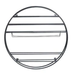 Zwart Wijnrek Rond Eloise ร105 Cm Metaal - 105x105x105 Cm - Metaal - Zwart