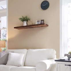 ACAZA Boekenplank Van 100 Cm Lang - Industrieel Design - Vintage Bruin -Beste Opslag Winkel 1000093284 0103