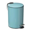 5Five Pedaalemmer - Turquoise Blauw - Metaal - 3L - 23 Cm - Soft Close -Beste Opslag Winkel 1000093288