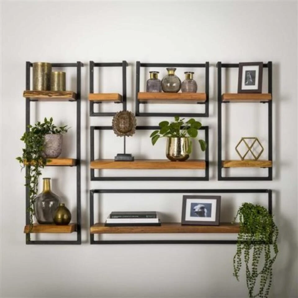 Kalfort Wandrek Industrieel Stockton 6 - Set Van 3 - 25x100x100 Cm 4 Kalfort Wandrek Industrieel Stockton 6 - Set Van 3 - 25x100x100 Cm - Afbeelding 2