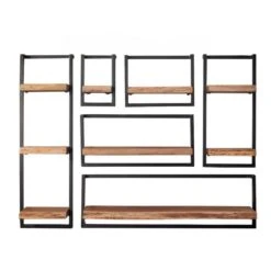 Kalfort Wandrek Industrieel Stockton 6 - Set Van 3 - 25x100x100 Cm