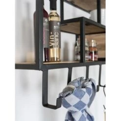 Decor 88 Elco Wandrek Industrieel Met 7 Haken - 22x80x45,5 Cm -Beste Opslag Winkel 1000094092 0102
