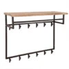 Kalfort Stockton Kapstok Hoog Industrieel Met 12 Haken Naturel - 100x80x33 Cm -Beste Opslag Winkel 1000094095