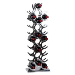 Svenska Living Wijnrek - 27 Flessen - Chrome - Metaal - 43 X 42 Cm