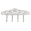 Items Kapstok Rek Voor Wand/muur - Wit - 4x Ophanghaken - 35 Cm