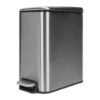 QUVIO Prullenbak Vierkant - 5L - Metaal - Grijs