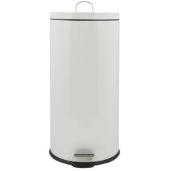 MSV Badkamer/toilet Pedaalemmer - Wit - 30 Liter - 29 X 63 Cm