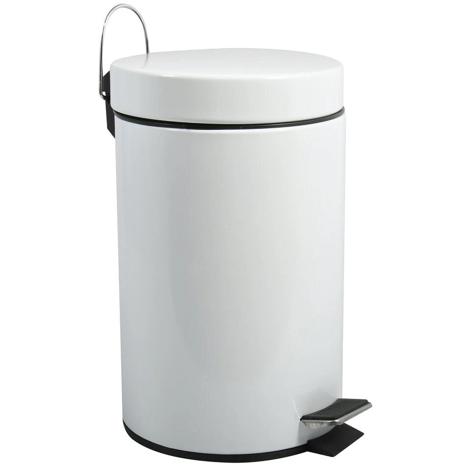 MSV Badkamer/toilet Pedaalemmer - Wit - 12 Liter - 25 X 40 Cm 4 MSV Badkamer/toilet Pedaalemmer - Wit - 12 Liter - 25 X 40 Cm - Afbeelding 2