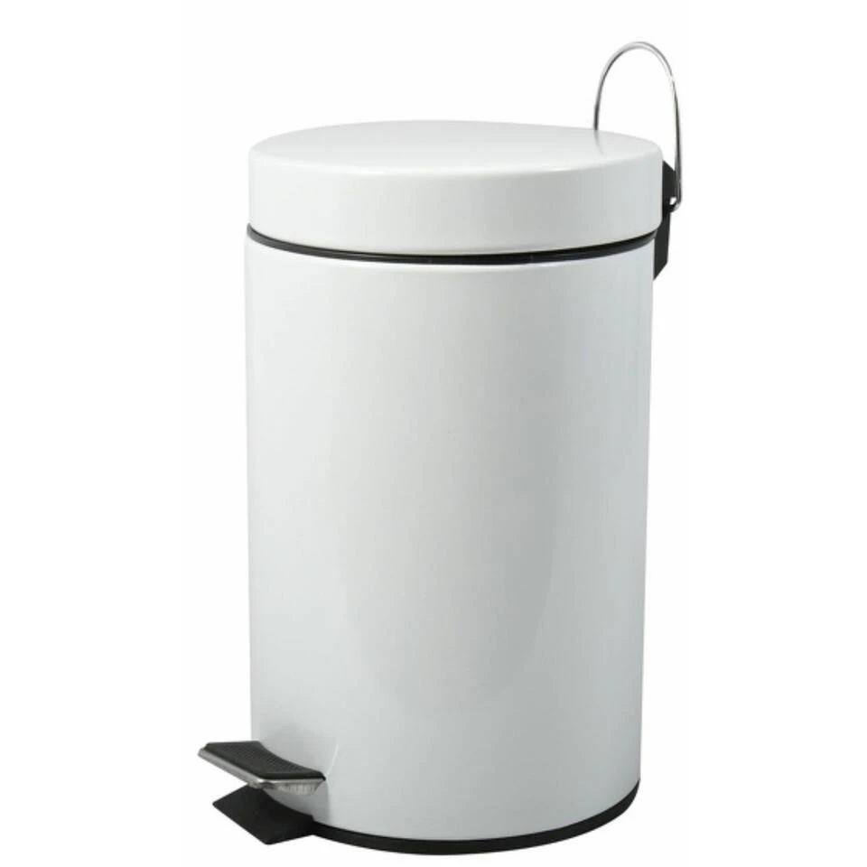 MSV Badkamer/toilet Pedaalemmer - Wit - 12 Liter - 25 X 40 Cm 3 MSV Badkamer/toilet Pedaalemmer - Wit - 12 Liter - 25 X 40 Cm