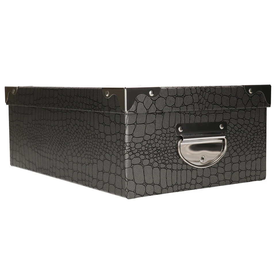 5Five Opbergdoos/box - Zilver - L40 X B26.5 X H14 Cm - Stevig Karton 3 5Five Opbergdoos/box - Zilver - L40 X B26.5 X H14 Cm - Stevig Karton