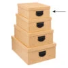 5Five Opbergdoos/box - Goudgeel - L28xB22xH11 Cm - Stevig Karton -Beste Opslag Winkel 1000097850