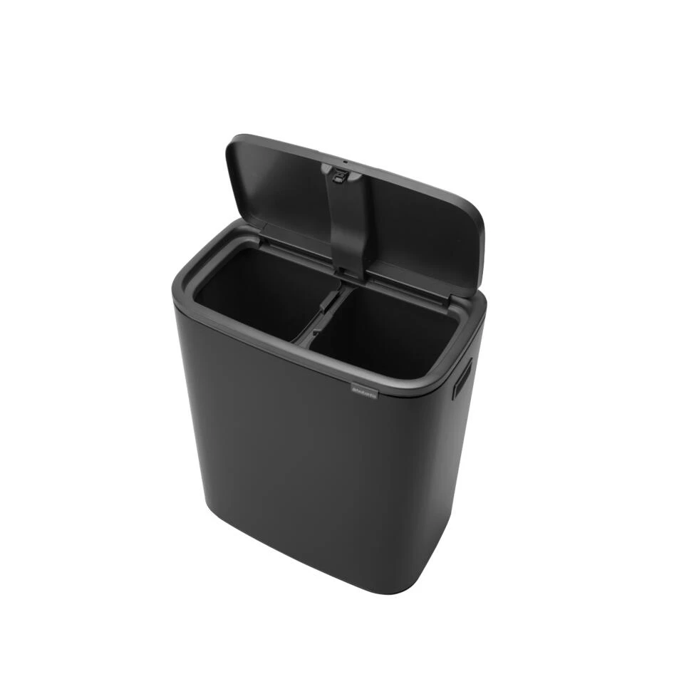 Brabantia Bo Touch Bin Afvalemmer 2 X 30 Liter Matt Black 4 Brabantia Bo Touch Bin Afvalemmer 2 X 30 Liter Matt Black - Afbeelding 2