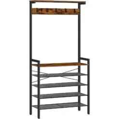 Ylumen Kapstok Raymond - 30 X185 Cm - Zwart Bruin -Beste Opslag Winkel 1000098833 0102