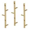 WOOOD Kapstok 5 Haaks Marit - Hout - Naturel - Set Van 3
