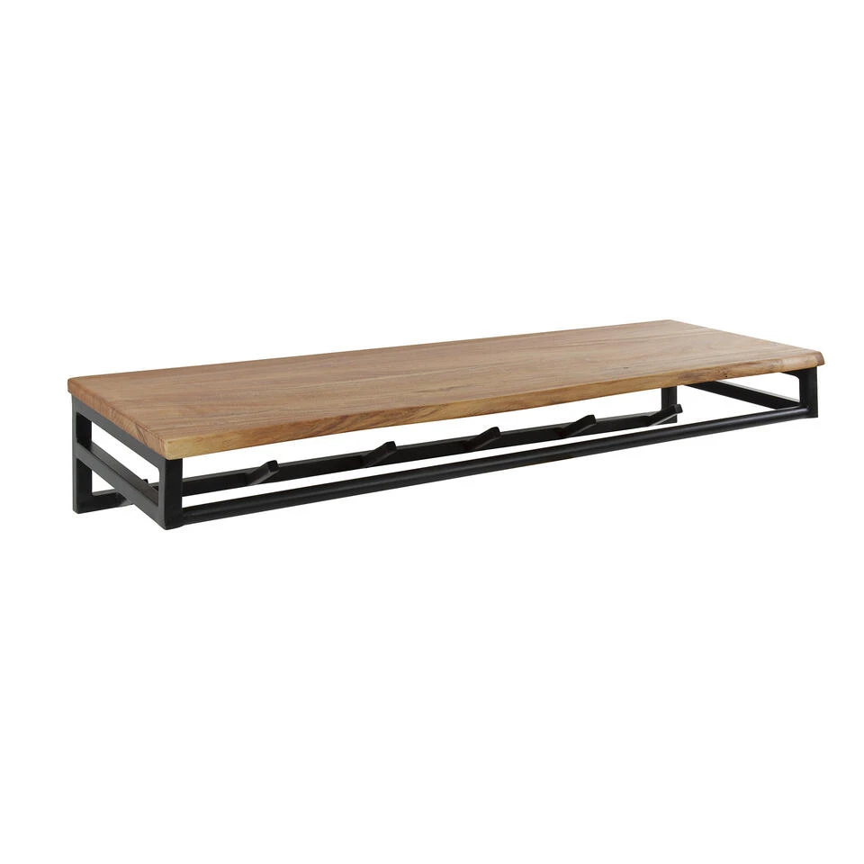 Kapstok Henry Acaciahout 6 Haken - 35x100x17 Cm - Hout - Bruin 3 Kapstok Henry Acaciahout 6 Haken - 35x100x17 Cm - Hout - Bruin