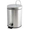 MSV Kleine Badkamer/toilet Pedaalemmer - Glans Zilver - 5L - 20 X 27cm -Beste Opslag Winkel 1000099132
