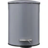 5Five Pedaalemmer - Donkergrijs - Metaal - 3L - 23 Cm - Soft Close -Beste Opslag Winkel 1000099135