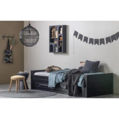 WOOOD Ava Kapstok 3 Haken - Metaal - Zwart - Set Van 2 -Beste Opslag Winkel 1000099307 0102