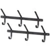 WOOOD Ava Kapstok 3 Haken - Metaal - Zwart - Set Van 2