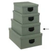 5Five Opbergdoos/box - Groen - L35 X B26 X H14 Cm - Stevig Karton -Beste Opslag Winkel 1000100116