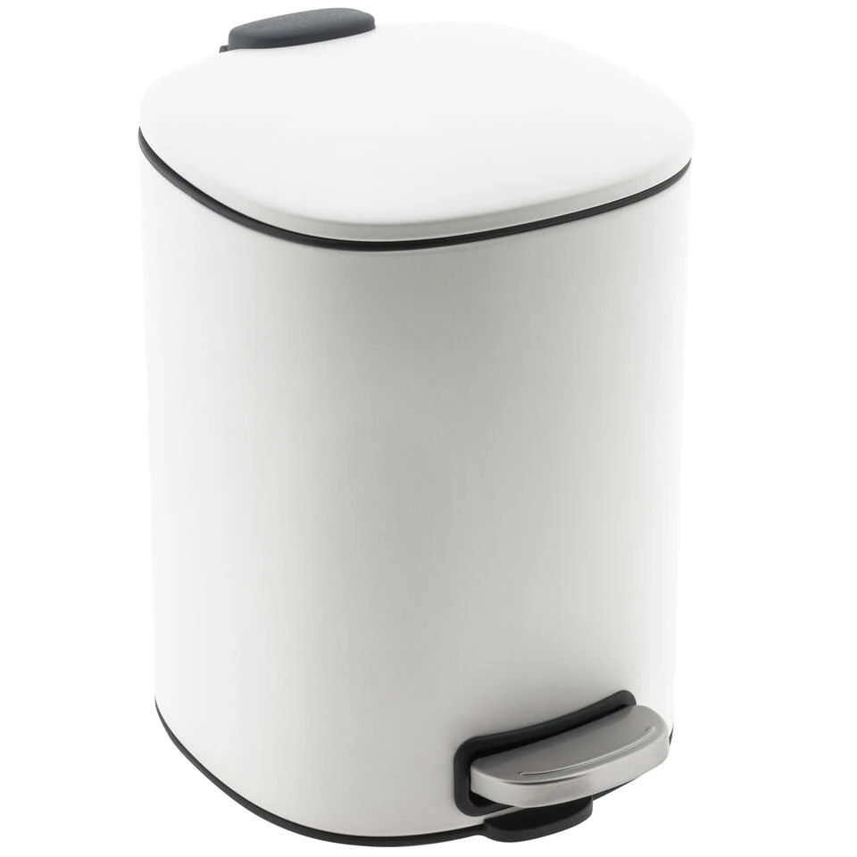 HI Pedaalemmer Classic - Softclose - 5L - Wit - 25 X 27 Cm 3 HI Pedaalemmer Classic - Softclose - 5L - Wit - 25 X 27 Cm