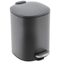 HI Pedaalemmer Classic - Softclose - 5L - Antraciet Grijs - 25 X 27 Cm