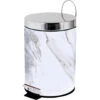 MSV Badkamer/toilet Pedaalemmer - Marmer Print - 3 Liter - 17 X 25 Cm