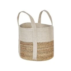 Beliani Mand SONIPAT - Natuurlijk Jute, Katoen -Beste Opslag Winkel 10e7f71bcb8943199887587ba8c8e996