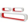 VIDAXL Wandplanken Kubus MDF Zwevend Opbergruimte Boeken/dvd 3 St Wit-rood 1 VIDAXL Wandplanken Kubus MDF Zwevend Opbergruimte Boeken/dvd 3 St Wit-rood -Beste Opslag Winkel 1104322796