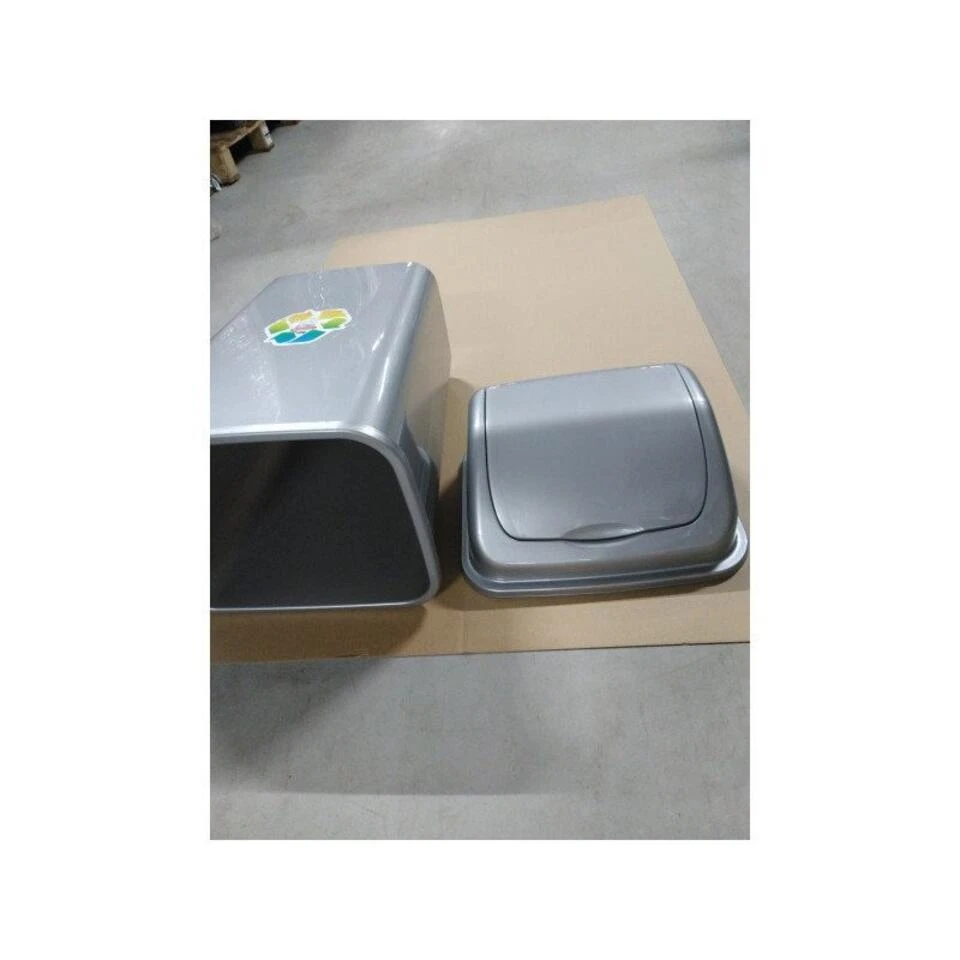 Forte Plastics Prullenbak - Zilver - Vuilnisbak Met Deksel - 30 L 4 Forte Plastics Prullenbak - Zilver - Vuilnisbak Met Deksel - 30 L - Afbeelding 2