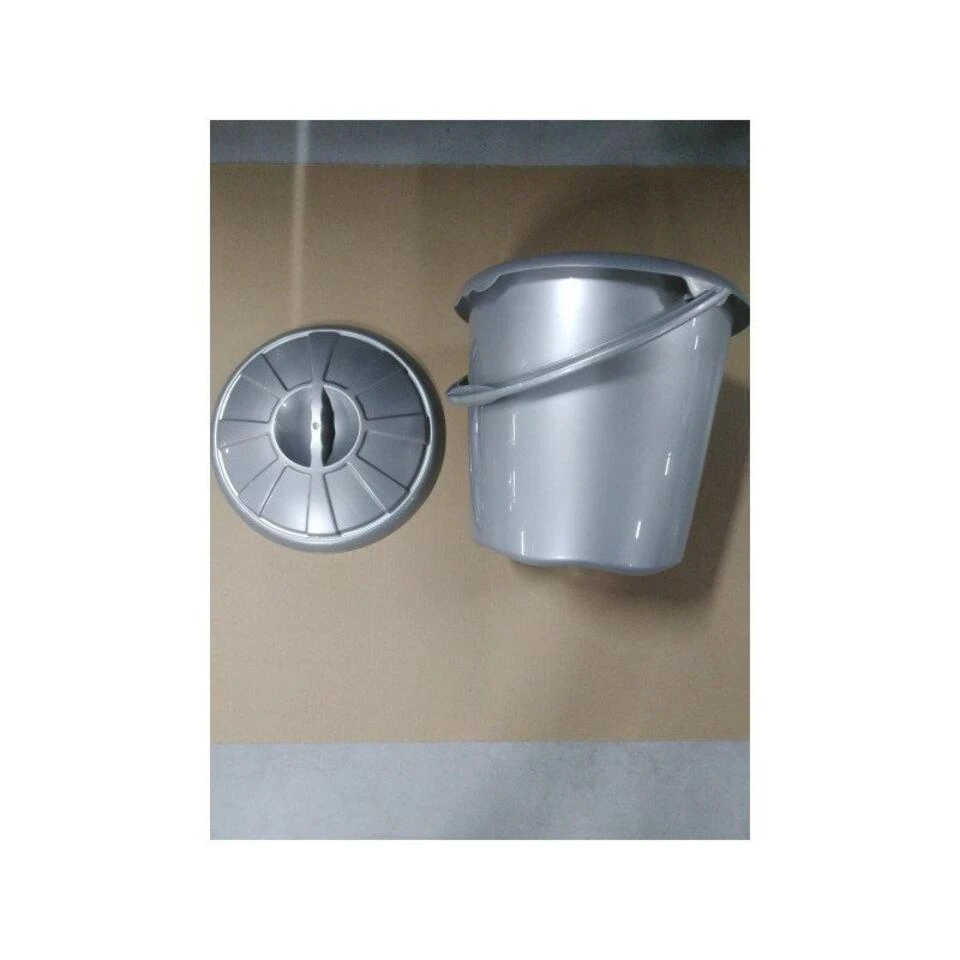 Hega Hoger Vuilnisbak - Grijs - Afvalbak Met Deksel - 14 L 4 Hega Hoger Vuilnisbak - Grijs - Afvalbak Met Deksel - 14 L - Afbeelding 2